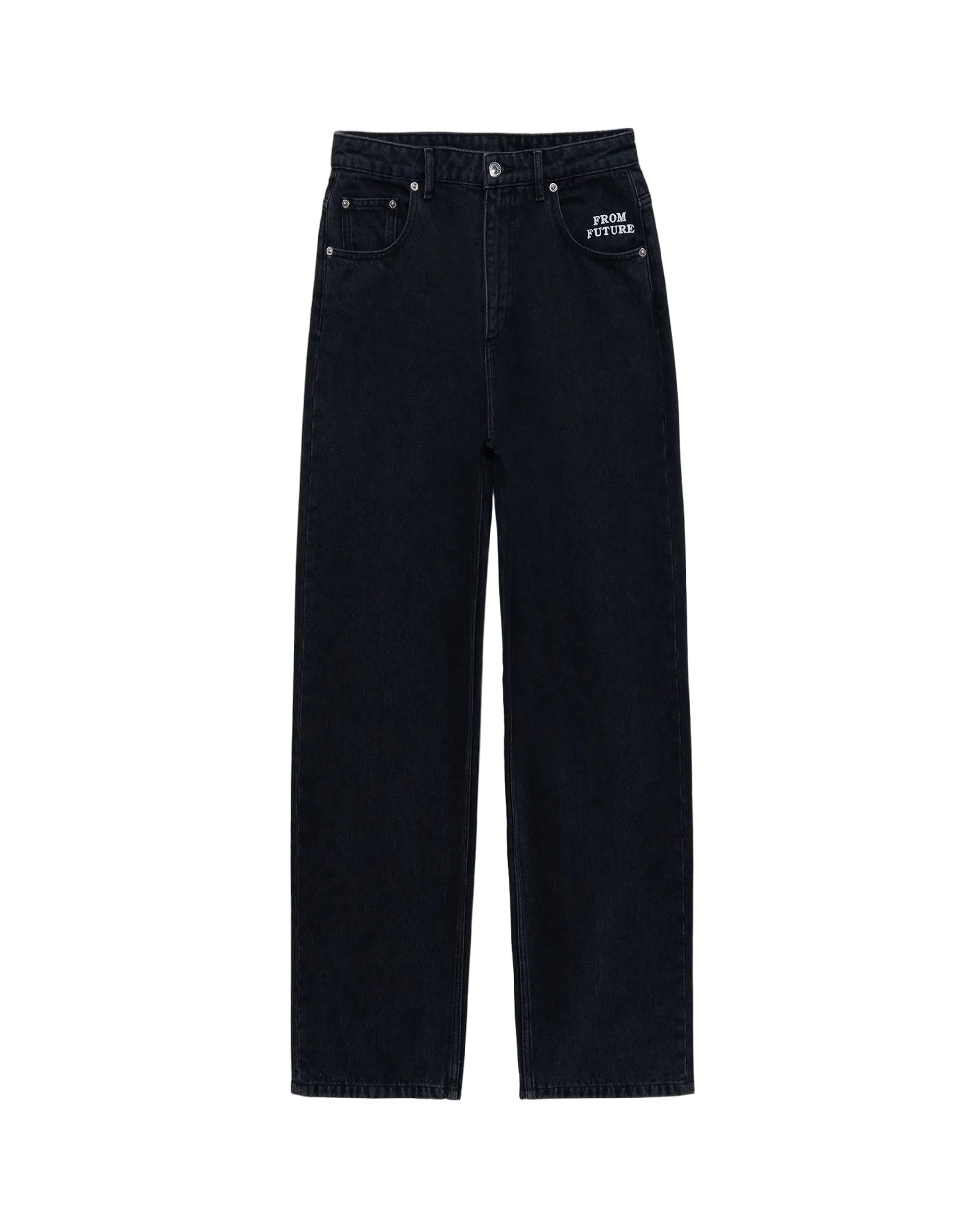 Pantalon droit Jamie en denim - Noir