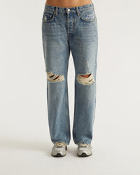 Pantalon droit Jonah en denim - Bleu Clair
