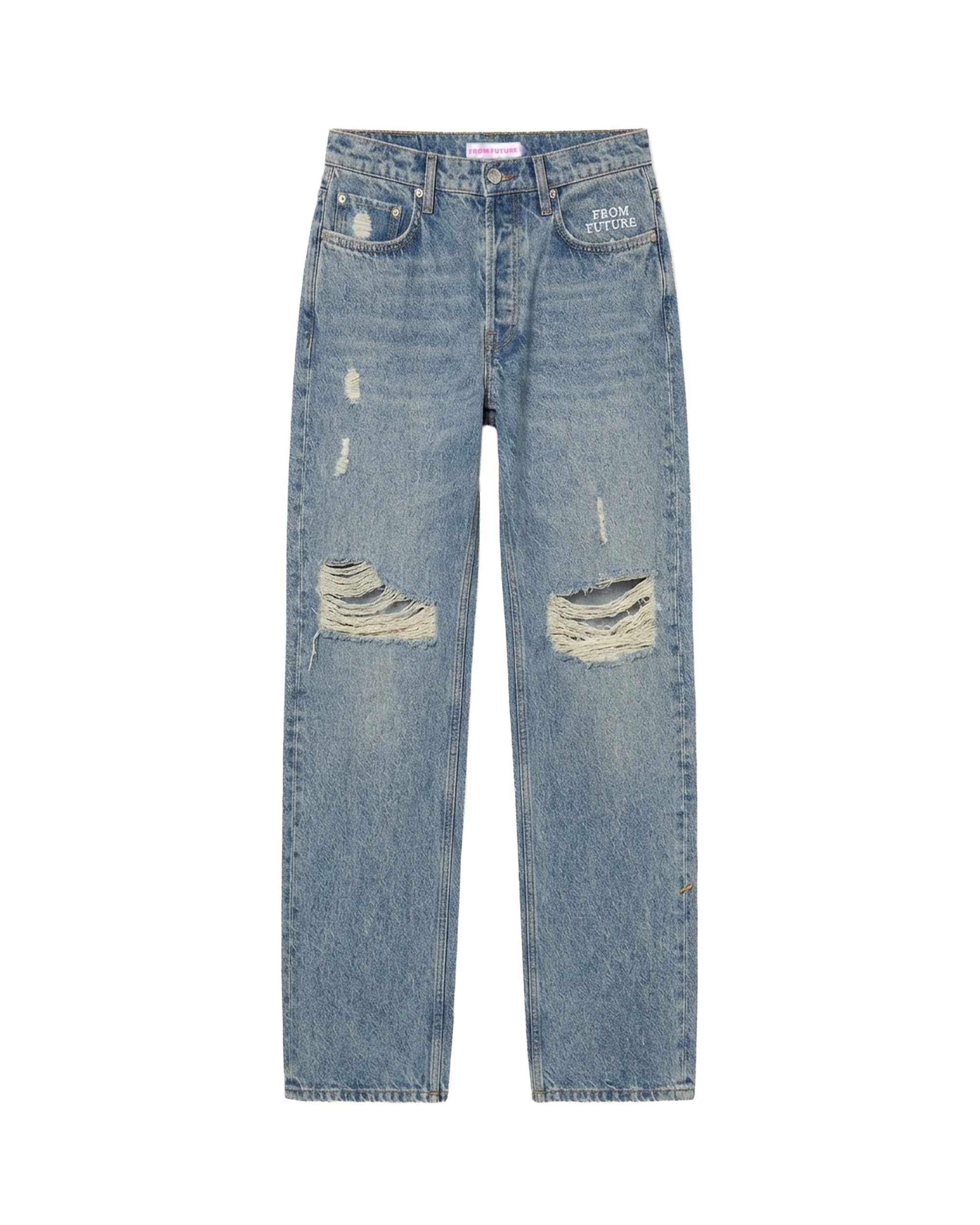 Pantalon droit Jonah en denim - Bleu Clair