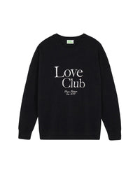 Pull à col rond Love Club en cachemire - Noir