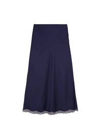 Silk midi skirt - Navy