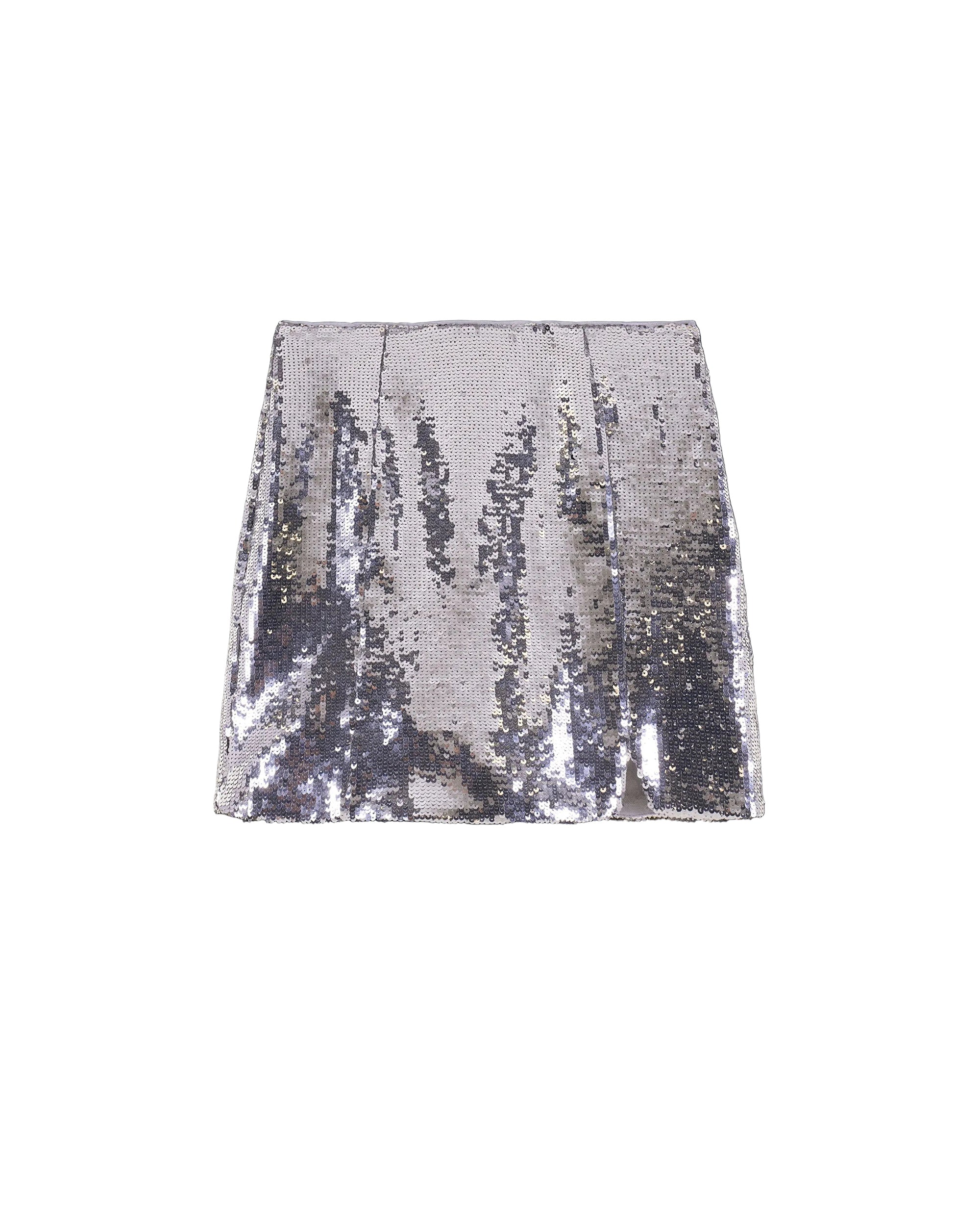 Sequin mini skirt - Silver