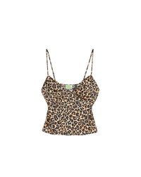 Silk camisole - Winter Leopard