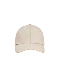 Casquette à visière courbée Coeur - Sable