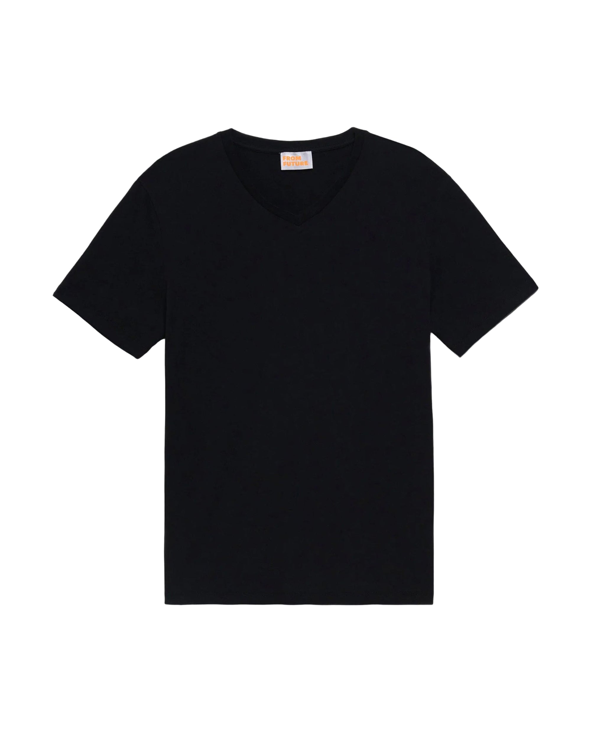 T-shirt à col V - Noir