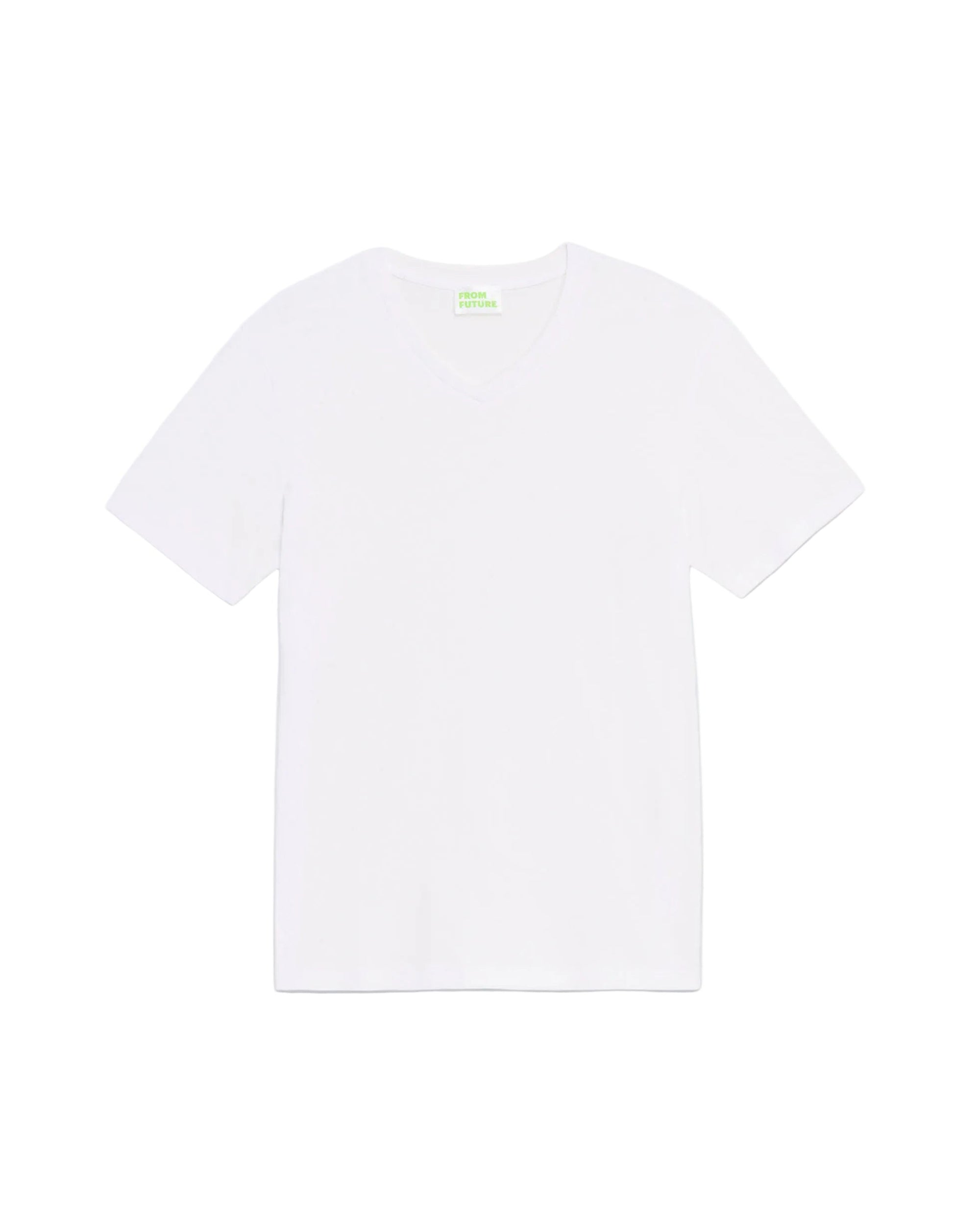T-shirt à col V - Blanc