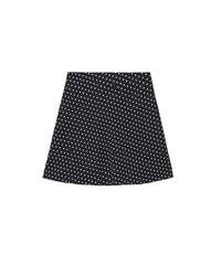 Jupe courte en soie - Pois Noir