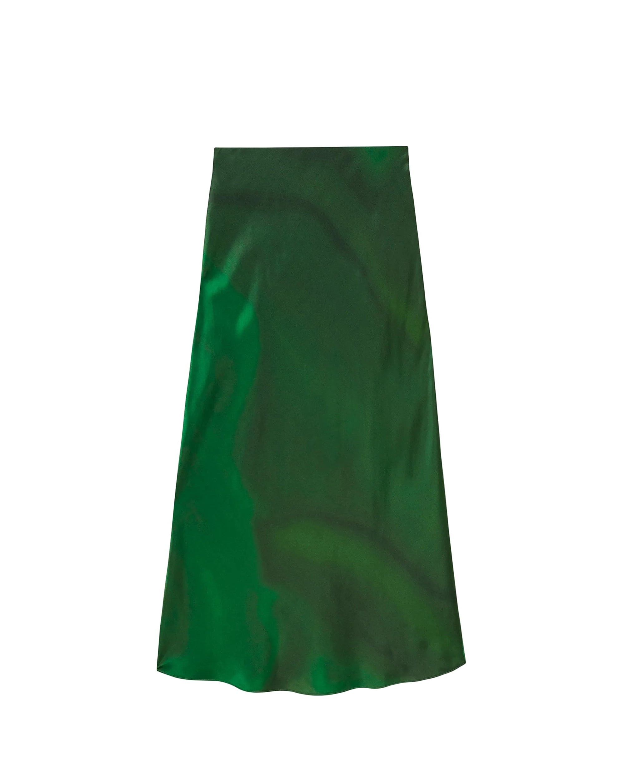 Jupe midi Vicky en soie - Utopic Green