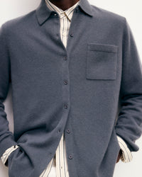 Chemise à manches longues en cachemire - Storm Grey
