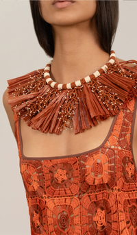 Brown / Cine Afrique Necklace in Brown