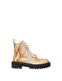 Bottines Rangers en cuir embossé - Light & Pastel Yellow
