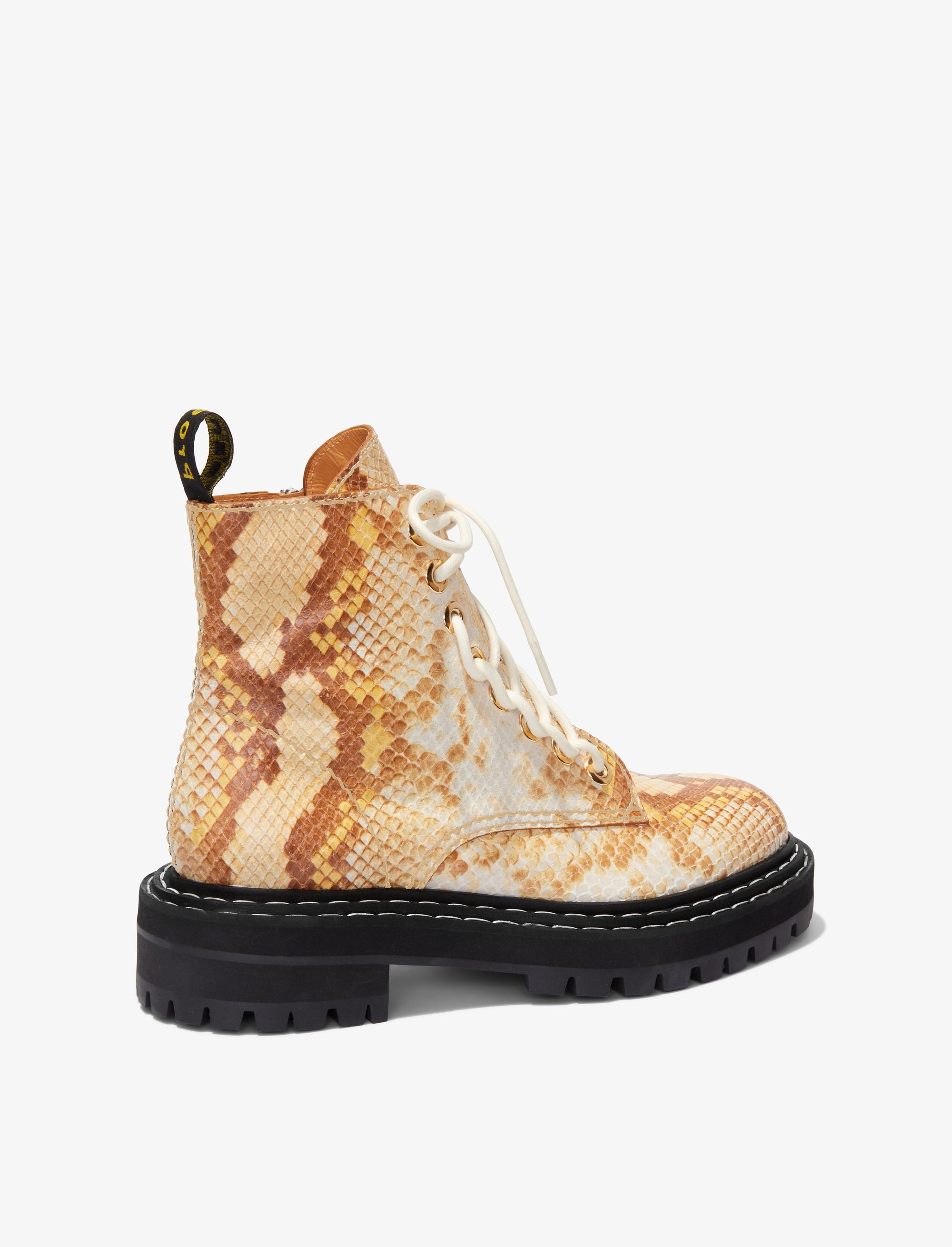 Bottines Rangers en cuir embossé - Light & Pastel Yellow
