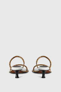 Sandales Pipe 40 en cuir - Natural Phyton