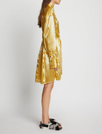 Robe chemise Glace ceinturée en satin - Butter
