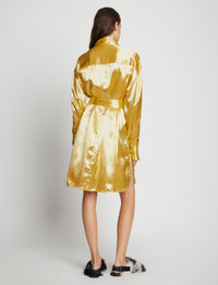 Robe chemise Glace ceinturée en satin - Butter