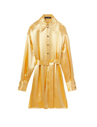 Robe chemise Glace ceinturée en satin - Butter