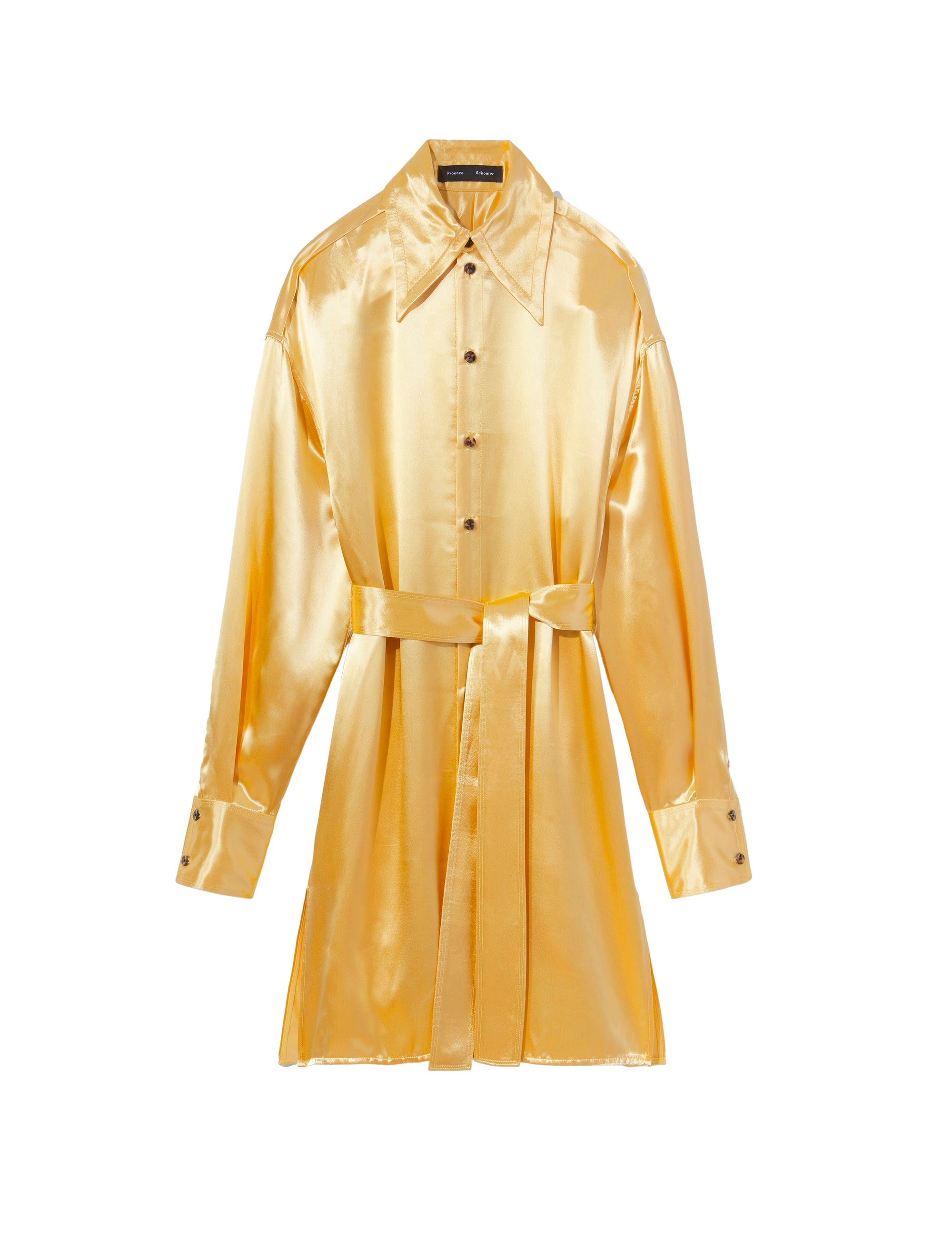 Robe chemise Glace ceinturée en satin - Butter