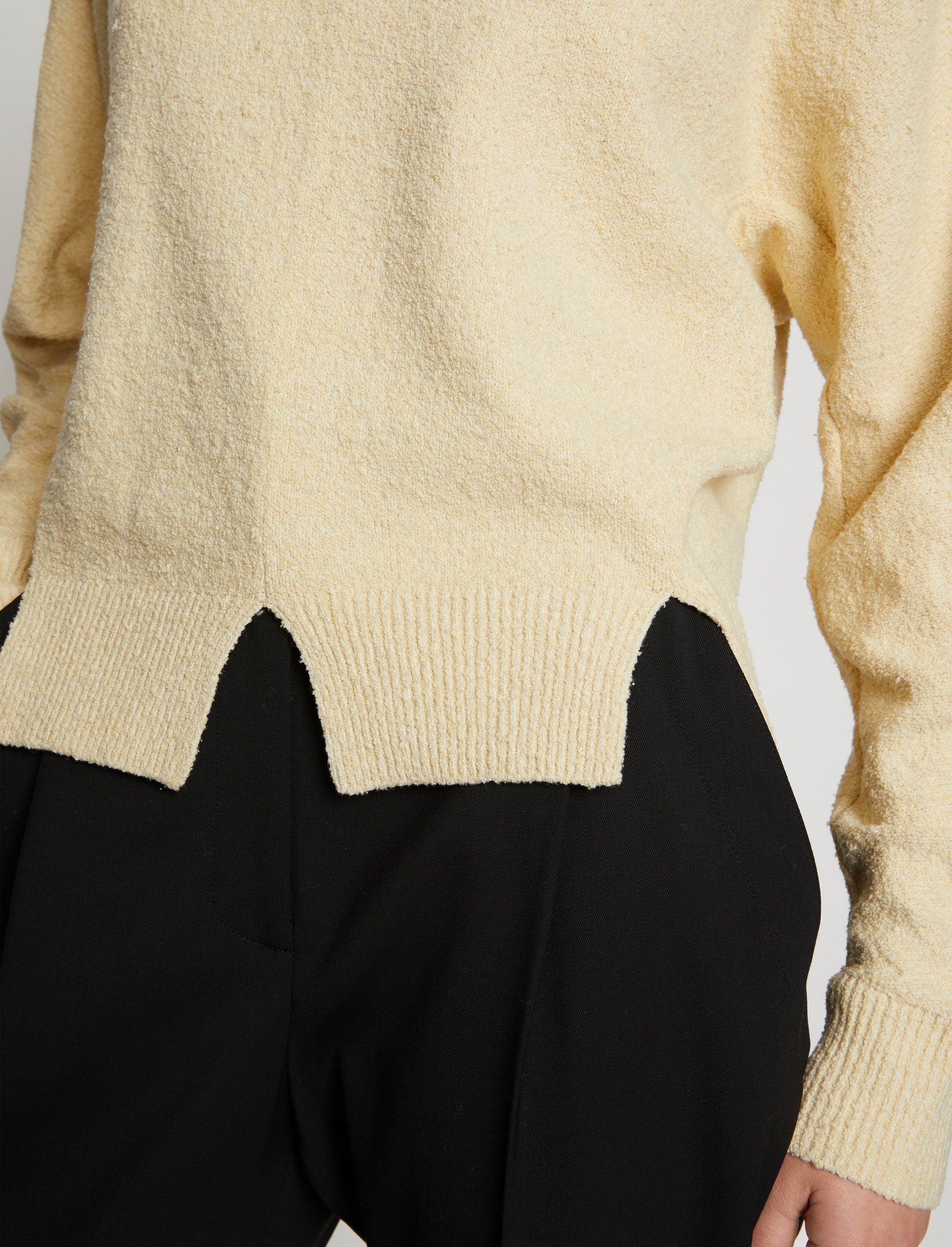Pull bouclette en soie - Cream