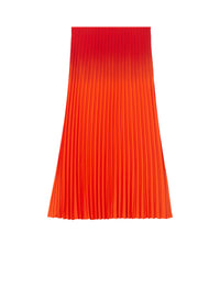 Jupe midi plissée - Orange & Black