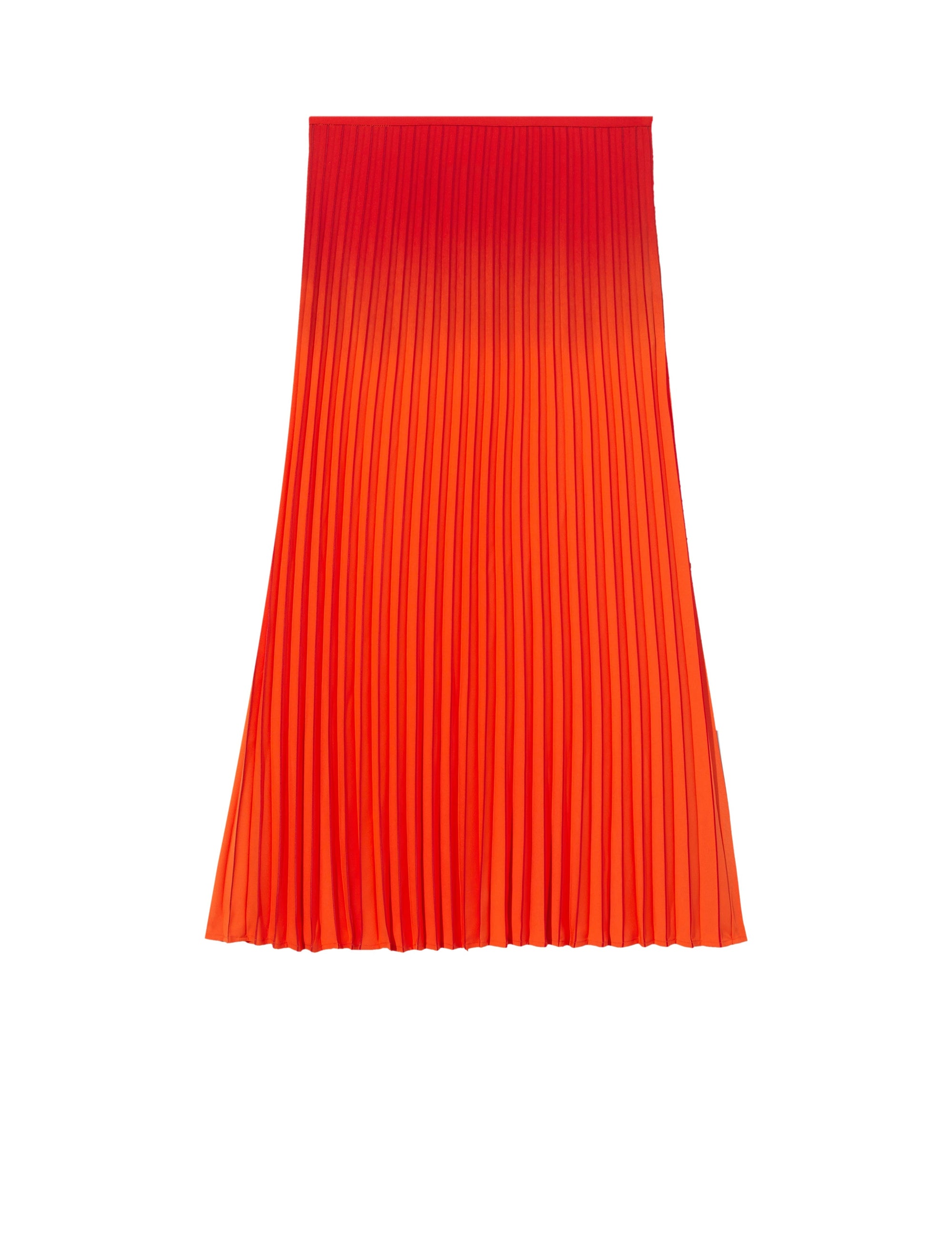 Jupe midi plissée - Orange & Black