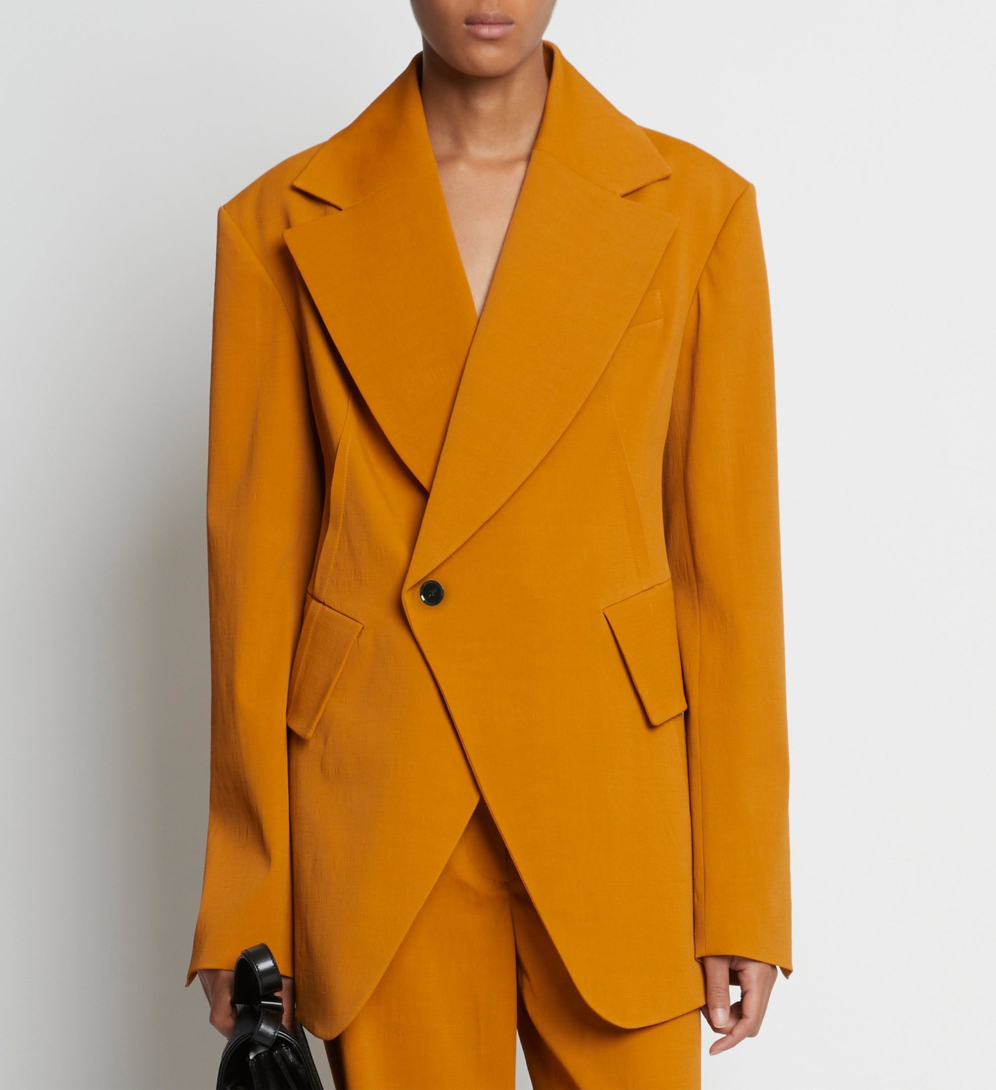 Blazer structuré et croisé - Caramel