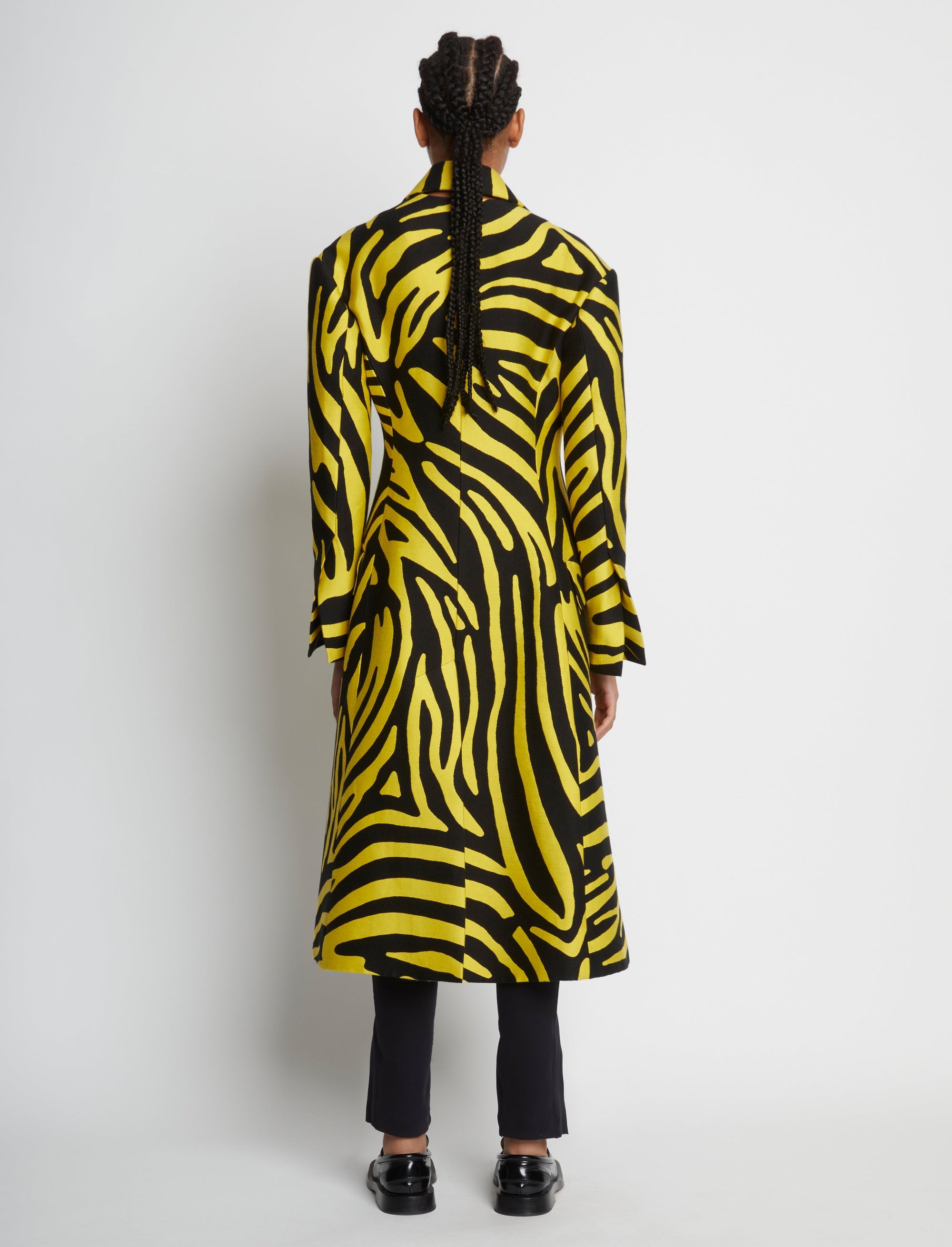 Manteau structuré en jacquard - Yellow & Black