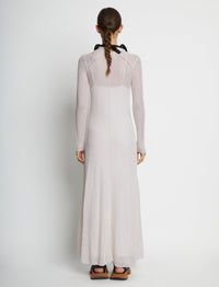 Robe longue en soie - White