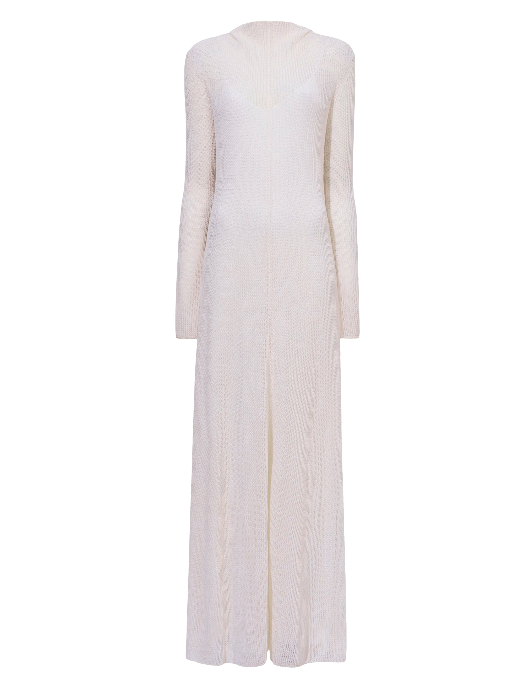 Robe longue en soie - White