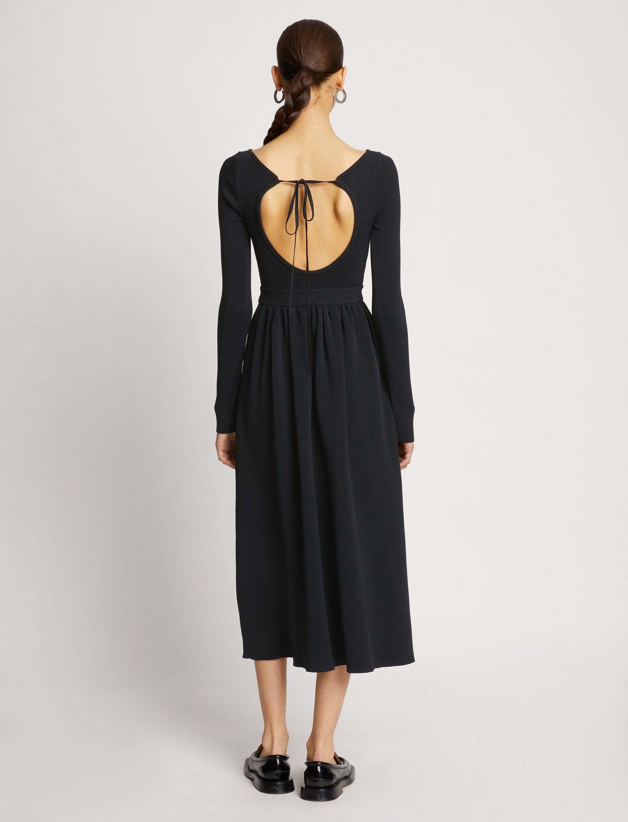 Robe midi nouée - Black