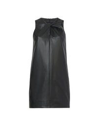 Robe sans manches effet cuir - Black