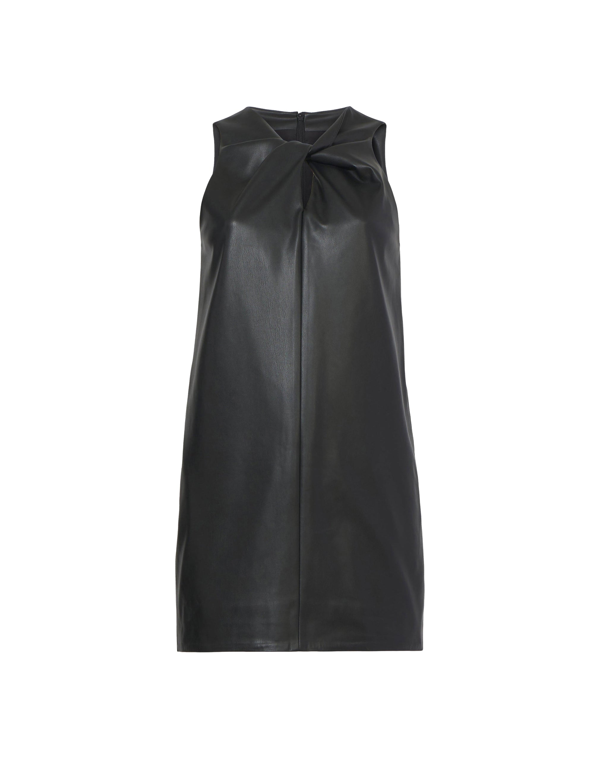 Robe sans manches effet cuir - Black