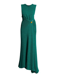 Robe longue dos torsadé - Teal