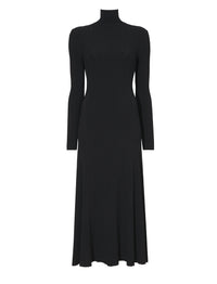 Robe à col roulé dos nu - Black