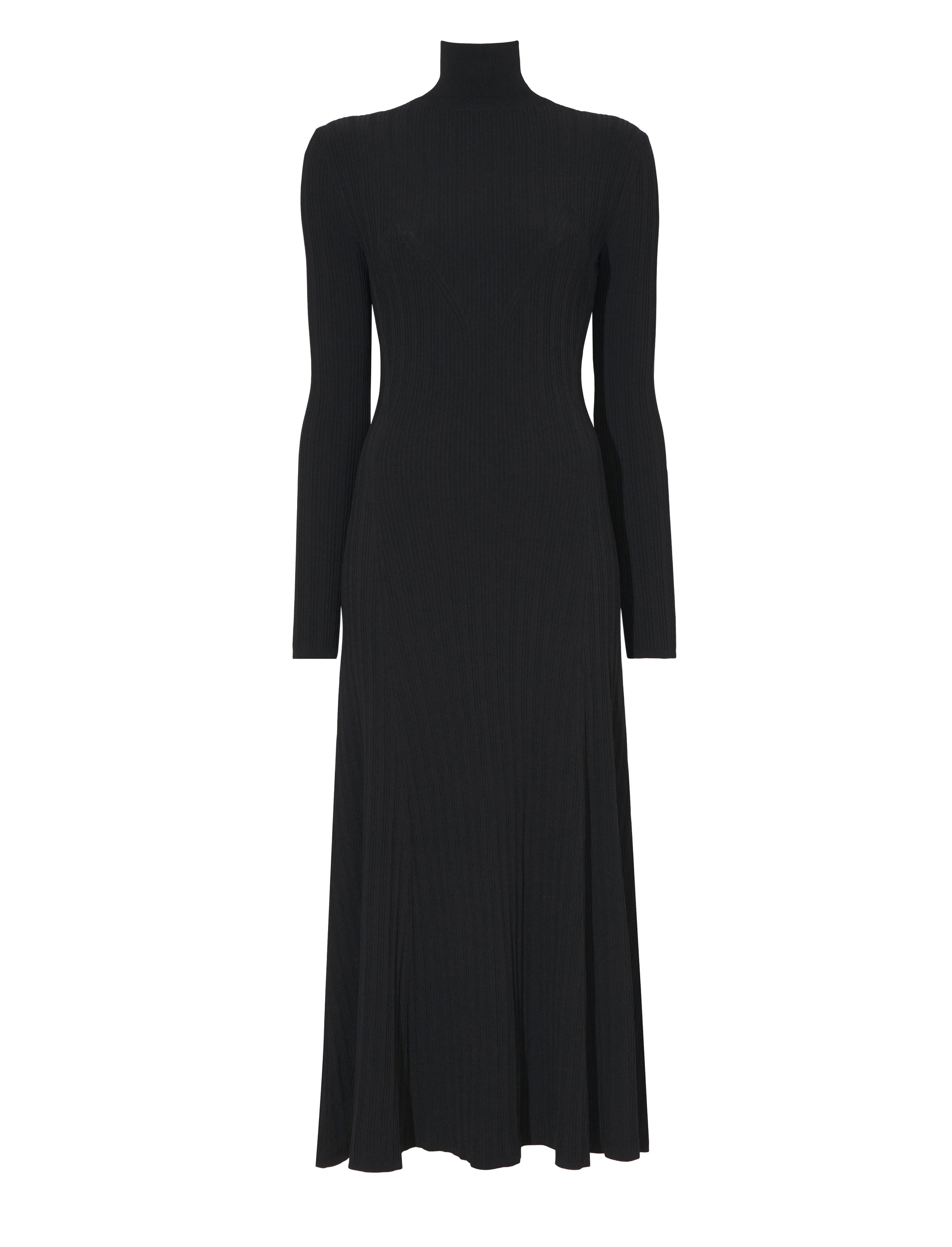Robe à col roulé dos nu - Black
