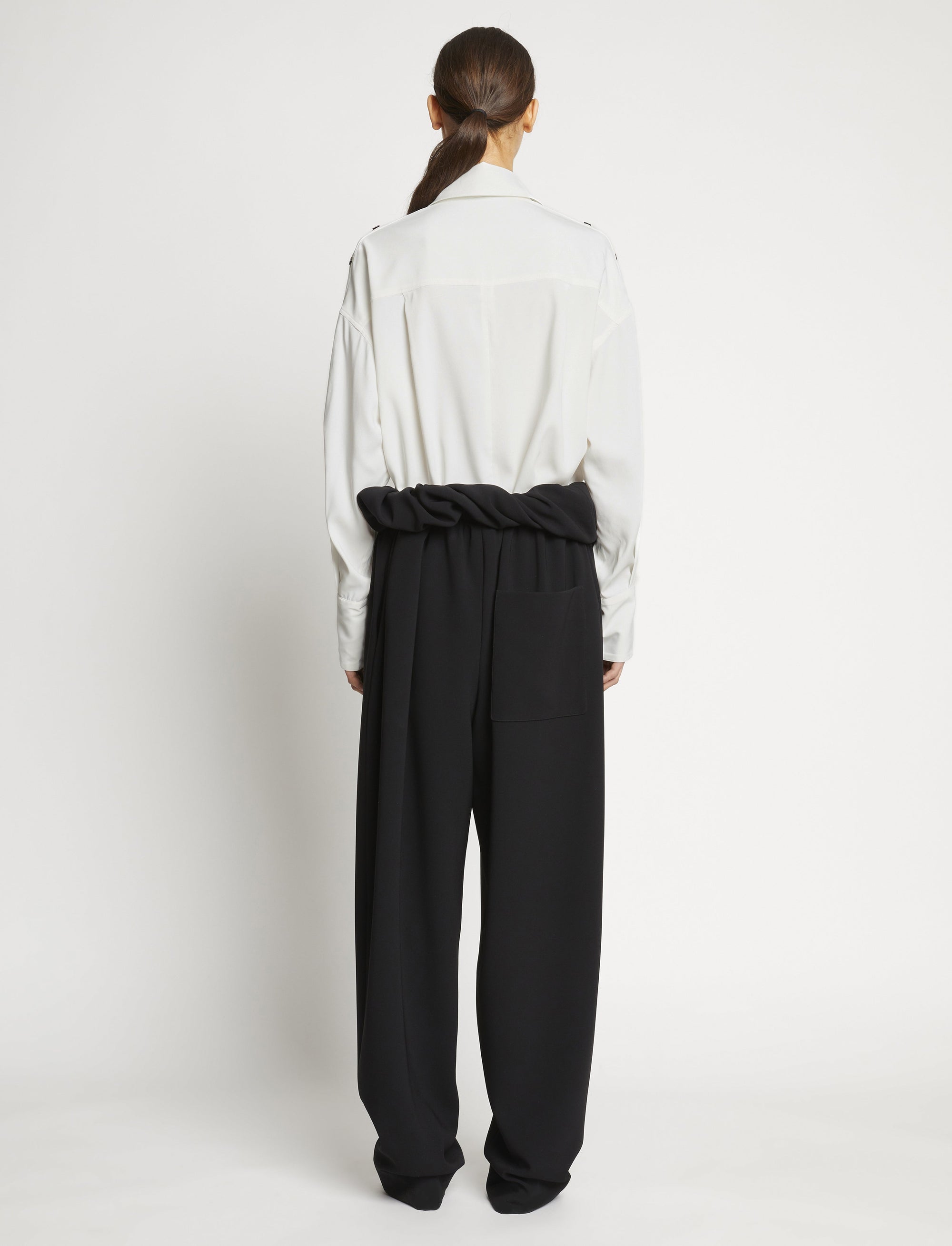 Chemise à manches boutonnées - White