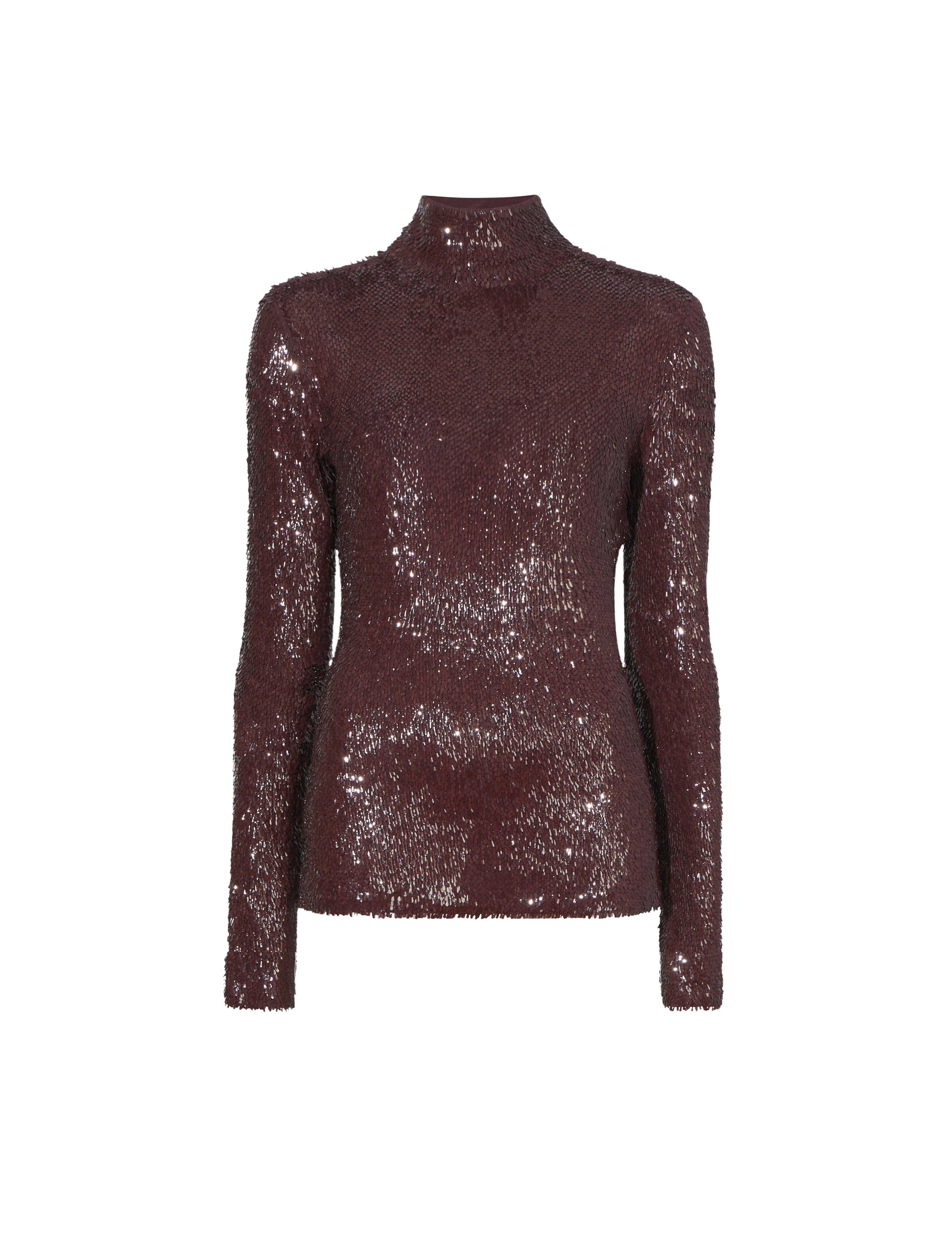 Pull à col roulé pailletté - Chocolate