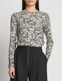 T-shirt à manches longues imprimé - Black Multicolor