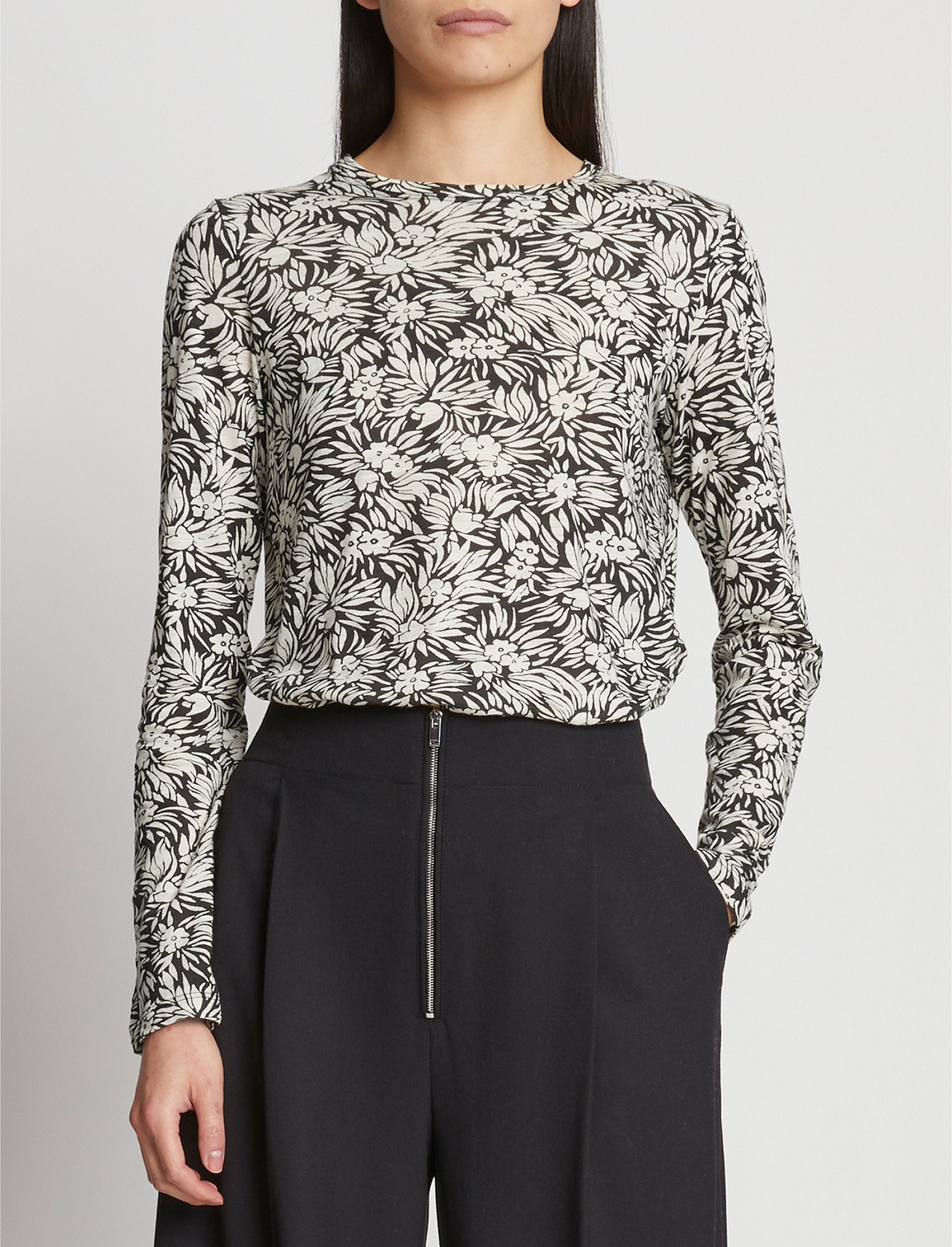 T-shirt à manches longues imprimé - Black Multicolor