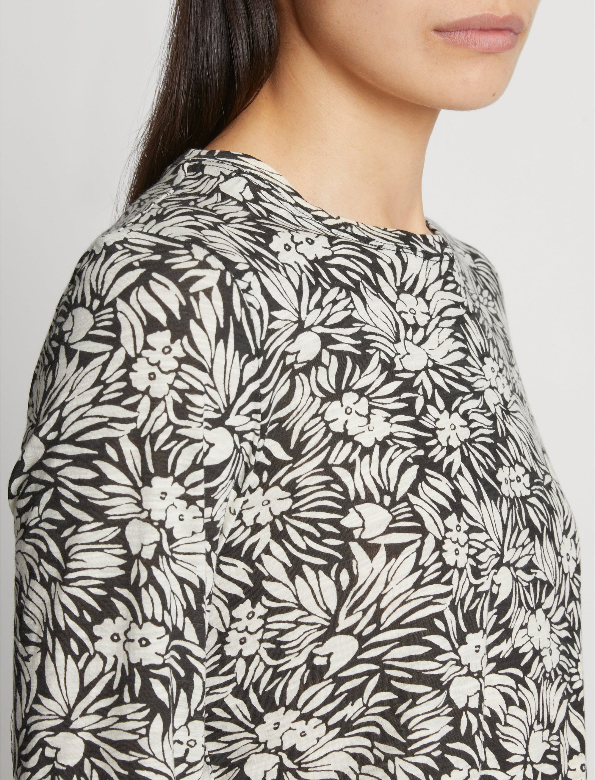 T-shirt à manches longues imprimé - Black Multicolor