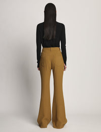 Pantalon en crêpe bi-stretch - Ochre
