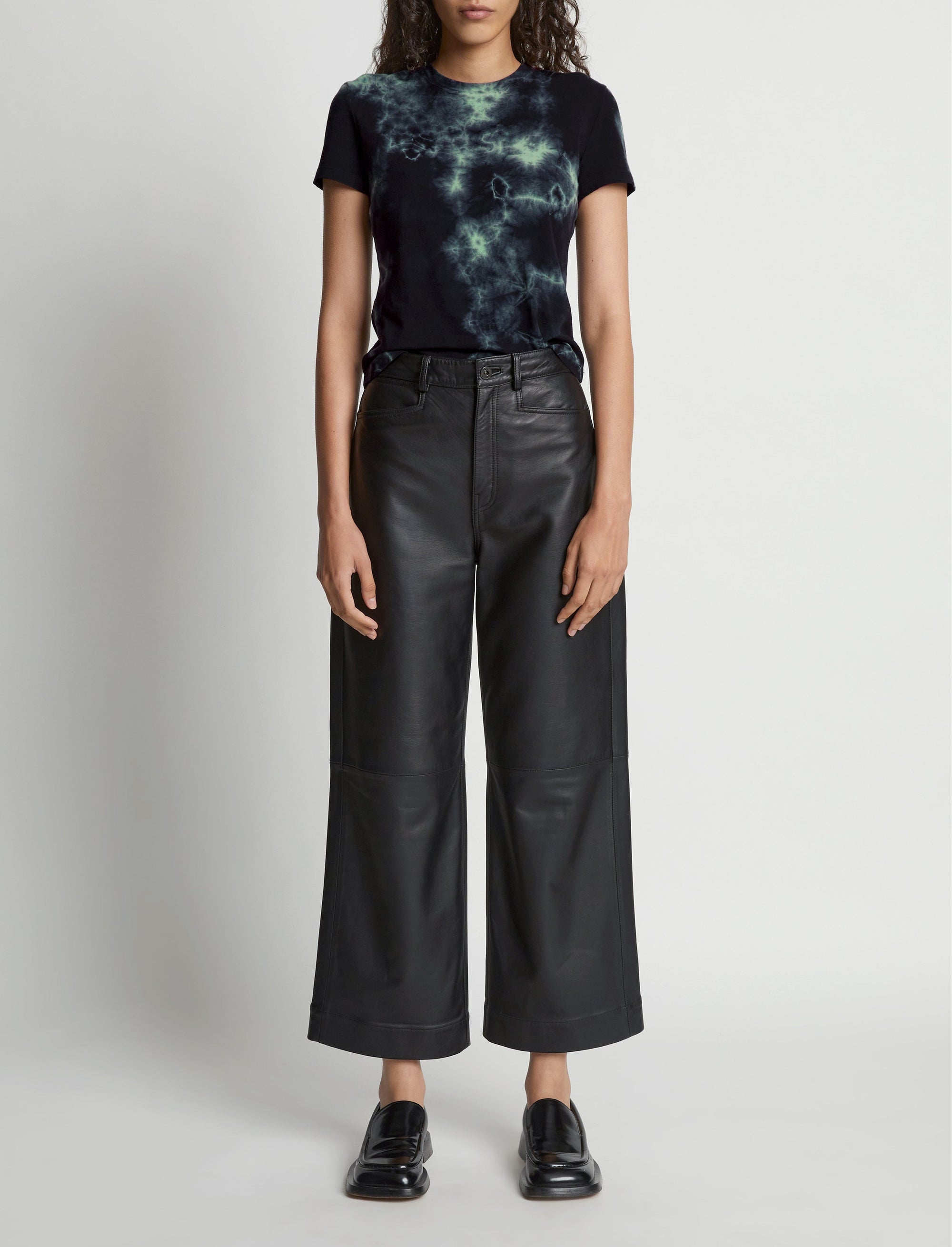 T-shirt ajusté tie & dye - Black & Jade