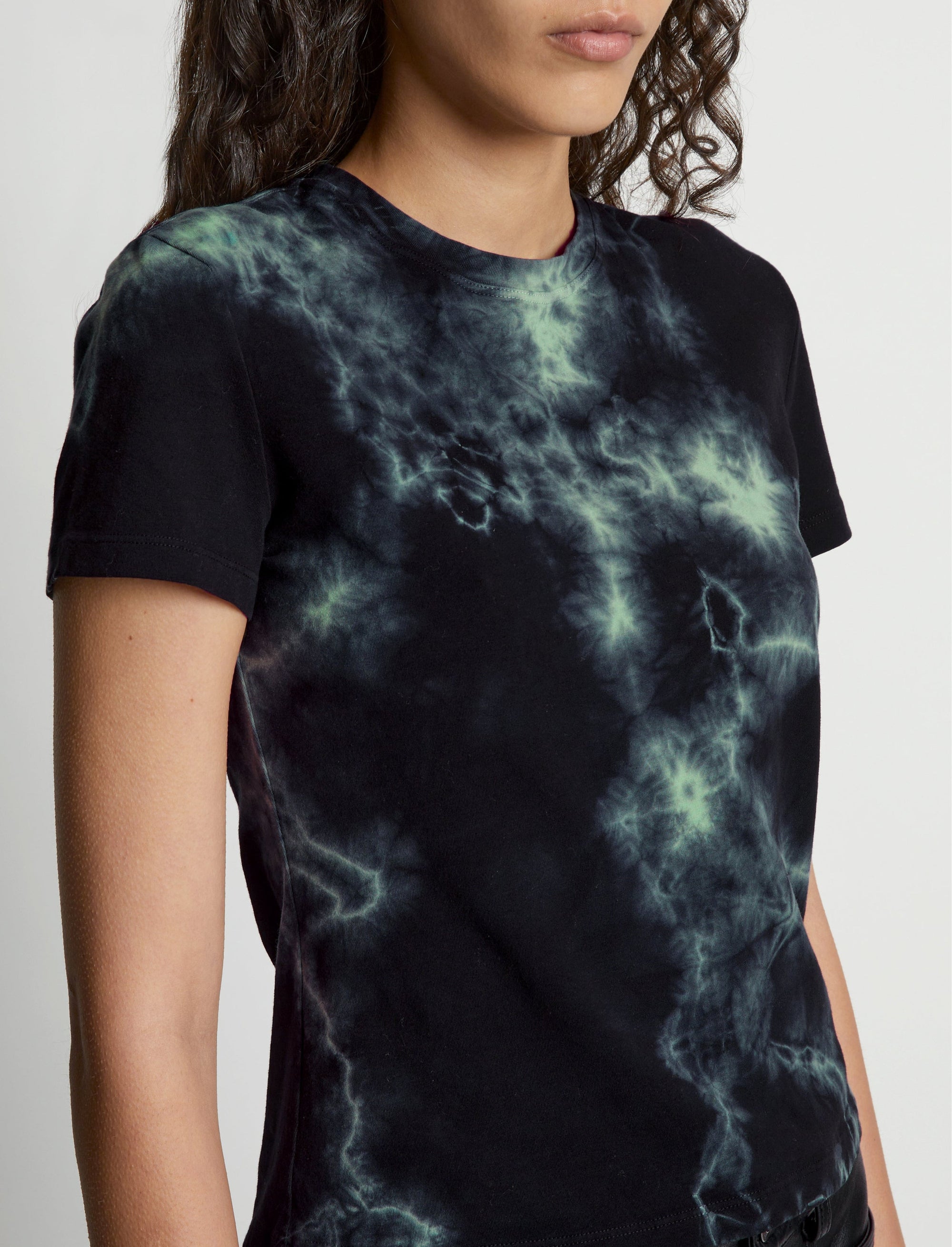 T-shirt ajusté tie & dye - Black & Jade