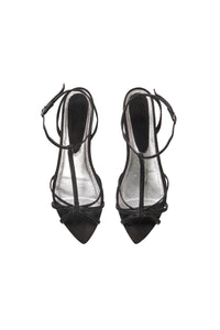 Black / Opium Flower Heel