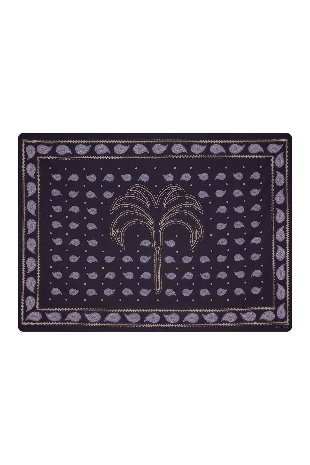 Vibrant Horizons silk sarong - Navy blue
