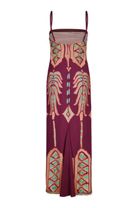 Wine / Wedge Weave Dress