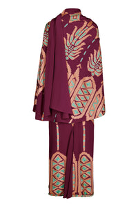 Wine / Wedge Weave Dress