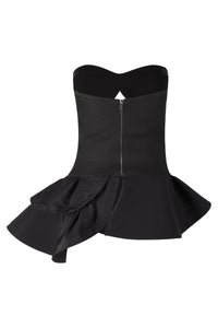 Musette cotton crop top - Black