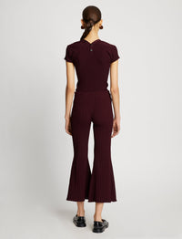 Pantalon 3/4 taille haute - Plum