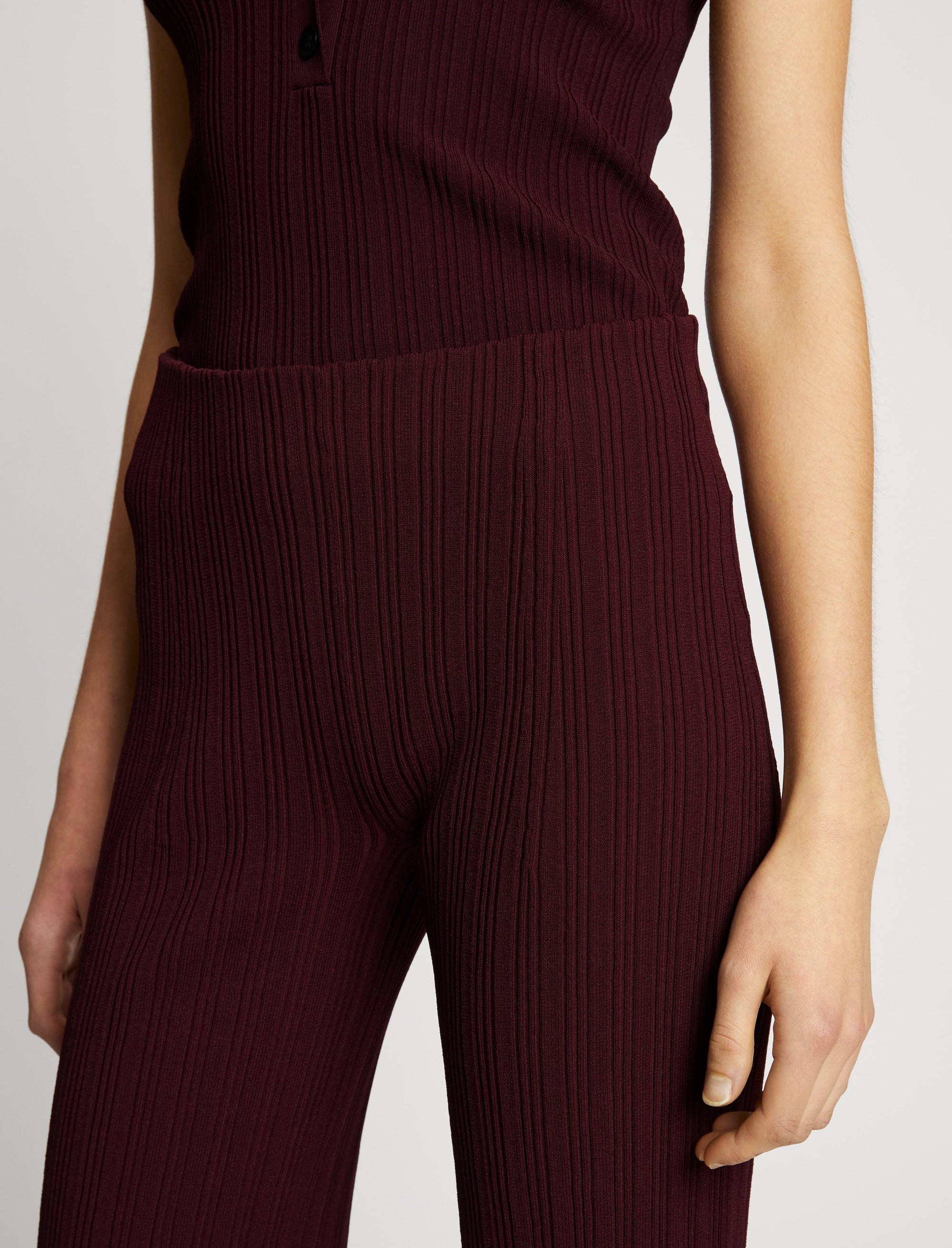 Pantalon 3/4 taille haute - Plum