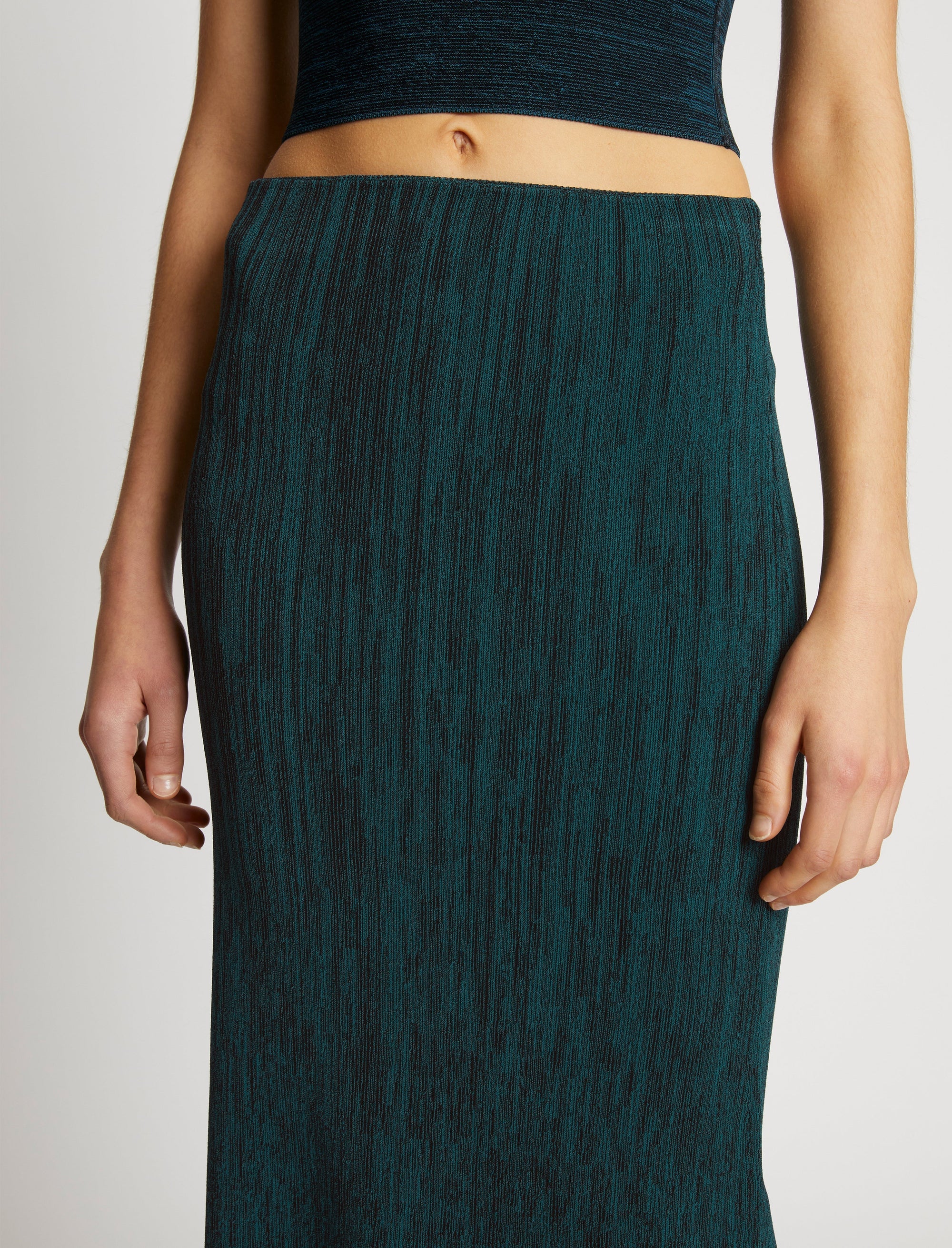 Jupe midi coupe crayon - Black & Dusty Blue